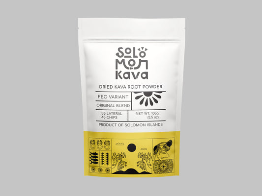 Solomon Kava, dried kava root powder, Feo Variant, Original blend, Product of the Solomon Islands